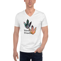 Dino Prints Unisex Short Sleeve V-Neck T-Shirt