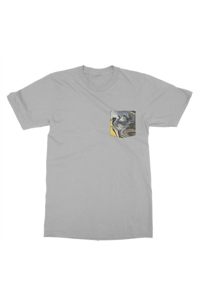 Yellow blue pour art gildan mens t shirt
