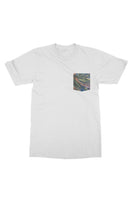 Orange blue yellow pour art gildan mens t shirt