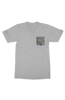 Orange blue yellow pour art gildan mens t shirt