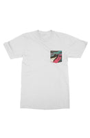 White pink blue pour art gildan mens t shirt