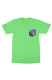 Purple, blue, green pour art gildan mens t shirt