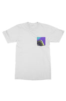 Purple, blue, green pour art gildan mens t shirt