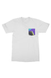 Purple, blue, green pour art gildan mens t shirt
