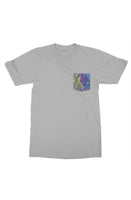 Blue yellow purple pour art gildan mens t shirt