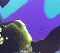 Purple, blue, green pour art gildan mens t shirt