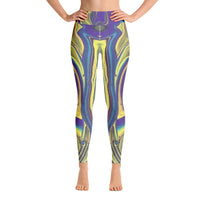 Purple Pour Art Yoga Leggings