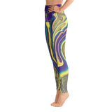 Purple Pour Art Yoga Leggings