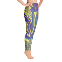Purple Pour Art Yoga Leggings