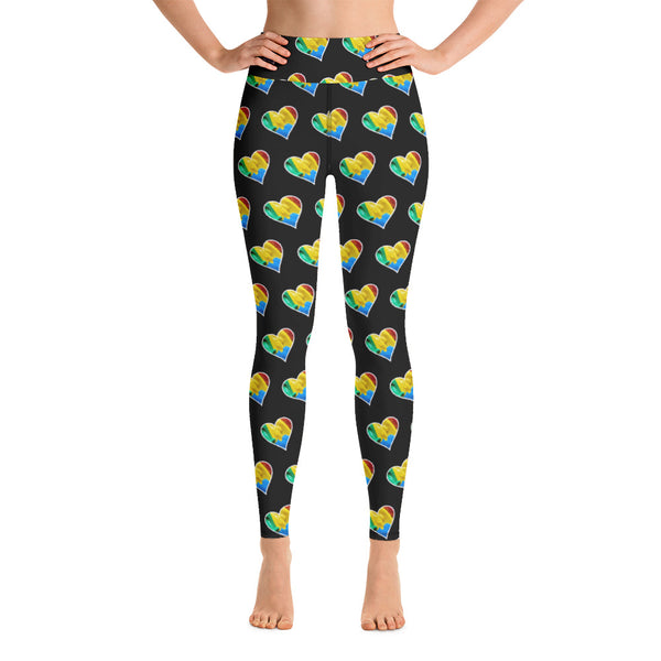 Autism Heart Yoga Leggings