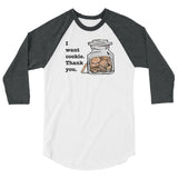 Cookie 3/4 sleeve raglan shirt