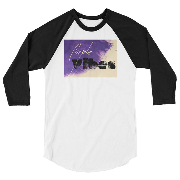 Purple vibes 3/4 sleeve raglan shirt