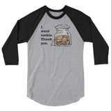 Cookie 3/4 sleeve raglan shirt