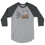 Cookie 3/4 sleeve raglan shirt