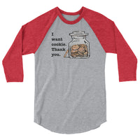 Cookie 3/4 sleeve raglan shirt
