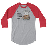 Cookie 3/4 sleeve raglan shirt