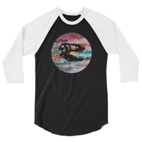 Dino Skull 3/4 sleeve raglan shirt