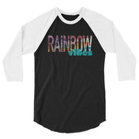 Rainbow Vibes 3/4 sleeve raglan shirt