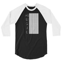 Music 3/4 sleeve raglan shirt