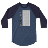 Music 3/4 sleeve raglan shirt