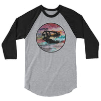 Dino Skull 3/4 sleeve raglan shirt