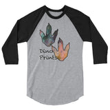 Dino Prints 3/4 sleeve raglan shirt