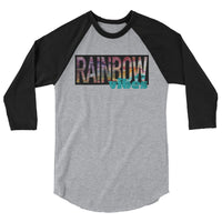 Rainbow Vibes 3/4 sleeve raglan shirt