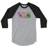 Proud 3/4 sleeve raglan shirt