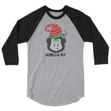 Gorilla Elf 3/4 sleeve raglan shirt