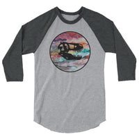 Dino Skull 3/4 sleeve raglan shirt