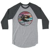 Dino Skull 3/4 sleeve raglan shirt
