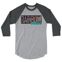 Rainbow Vibes 3/4 sleeve raglan shirt