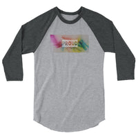Proud 3/4 sleeve raglan shirt
