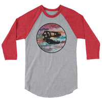 Dino Skull 3/4 sleeve raglan shirt