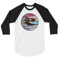 Dino Skull 3/4 sleeve raglan shirt