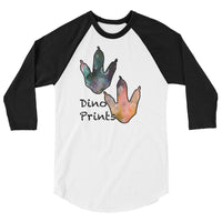 Dino Prints 3/4 sleeve raglan shirt