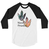 Dino Prints 3/4 sleeve raglan shirt