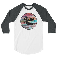 Dino Skull 3/4 sleeve raglan shirt