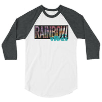 Rainbow Vibes 3/4 sleeve raglan shirt