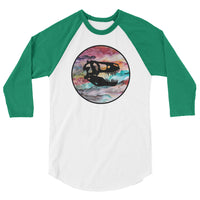 Dino Skull 3/4 sleeve raglan shirt