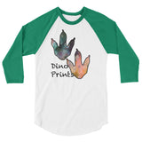 Dino Prints 3/4 sleeve raglan shirt
