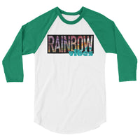 Rainbow Vibes 3/4 sleeve raglan shirt