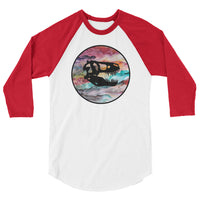 Dino Skull 3/4 sleeve raglan shirt