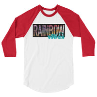 Rainbow Vibes 3/4 sleeve raglan shirt