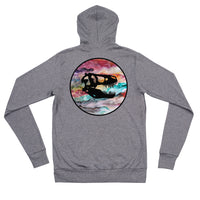 Dino Skull Unisex zip hoodie