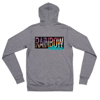 Rainbow Vibes Unisex zip hoodie