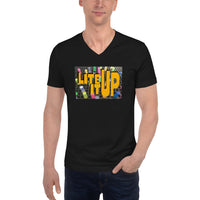 Lite it Up Unisex Short Sleeve V-Neck T-Shirt
