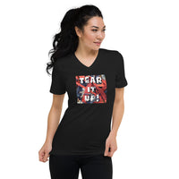 Tear it up Unisex Short Sleeve V-Neck T-Shirt