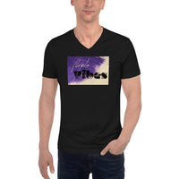 Purple Vibes Unisex Short Sleeve V-Neck T-Shirt