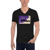 Purple Vibes Unisex Short Sleeve V-Neck T-Shirt